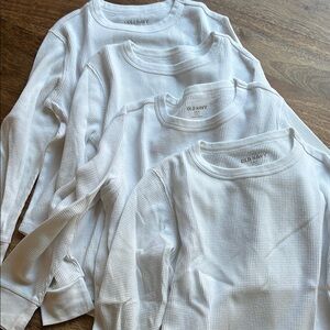 Old Navy Kids Long Sleeve White Tees